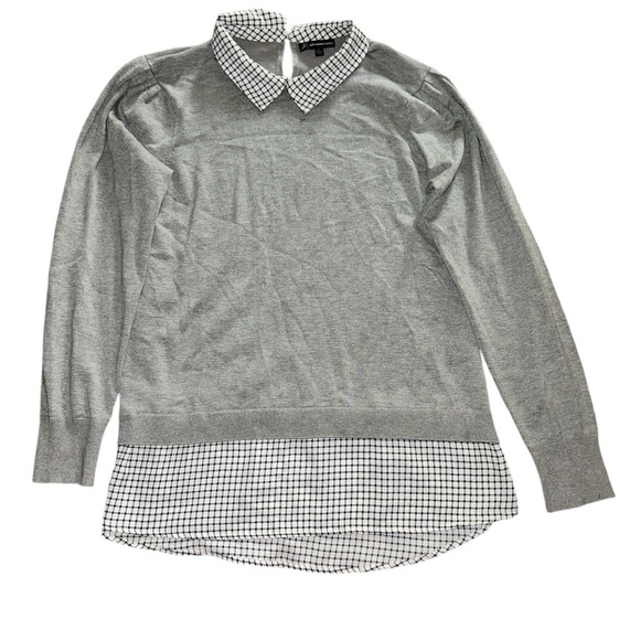 Adrianna Papell Peter Pan Collar Layered Look Top - Picture 2 of 5